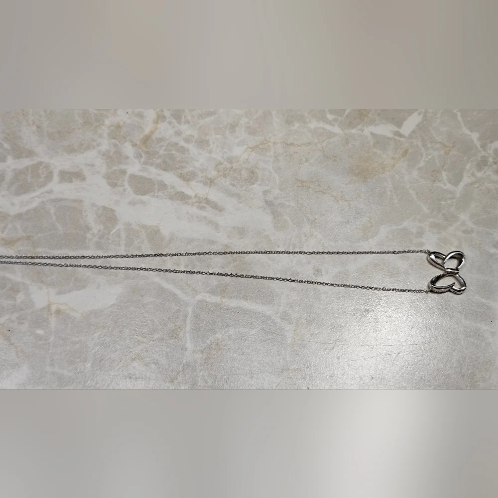 Minnie Mouse Bow Necklace sterling silver and 10k gold Womens